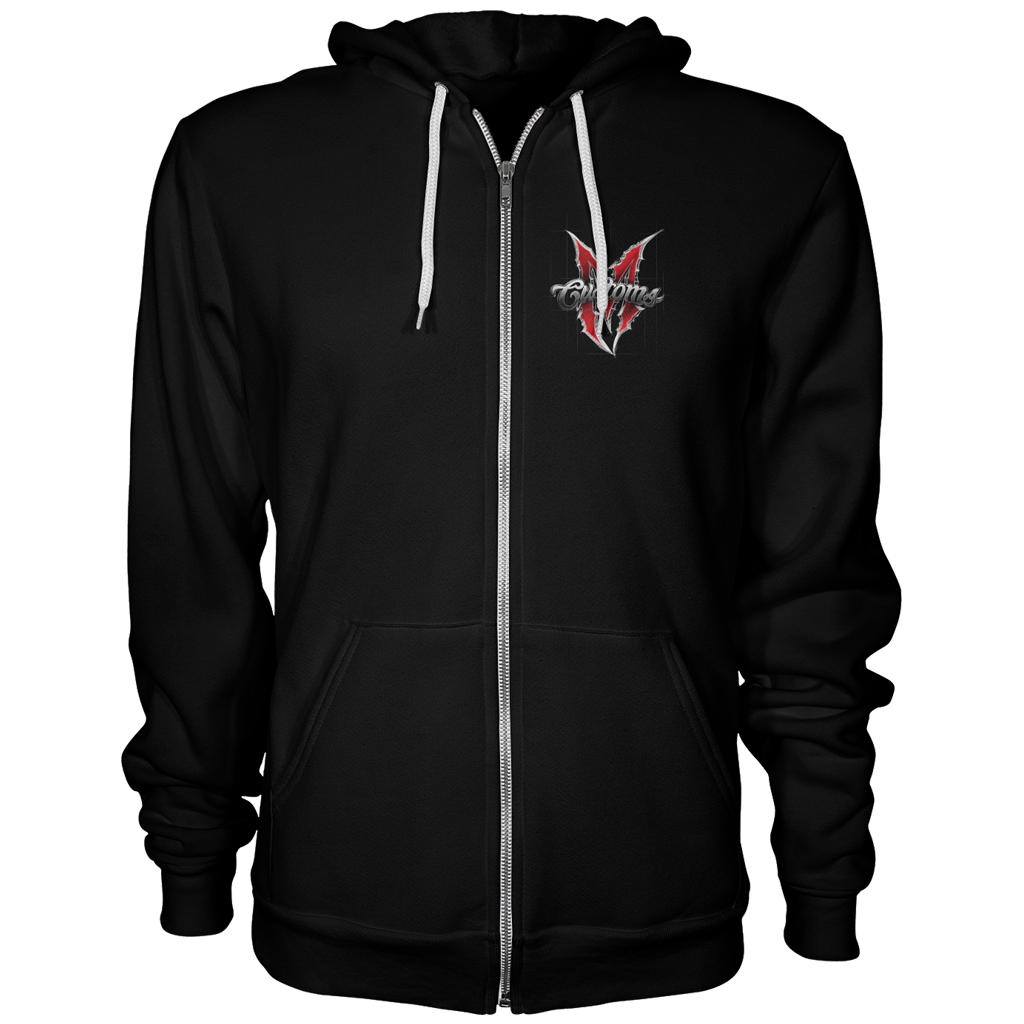 MEN'S SKETCHED LOGO ZIP UP HOODIE – MARTIN BROS CUSTOMS