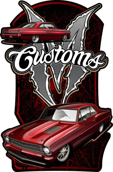 CUSTOM METAL RED NOVA SIGN