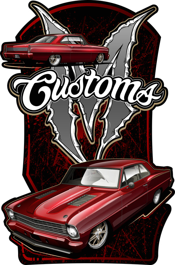 CUSTOM METAL RED NOVA SIGN