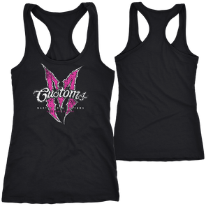 LADIES PINK AND BLACK TANK